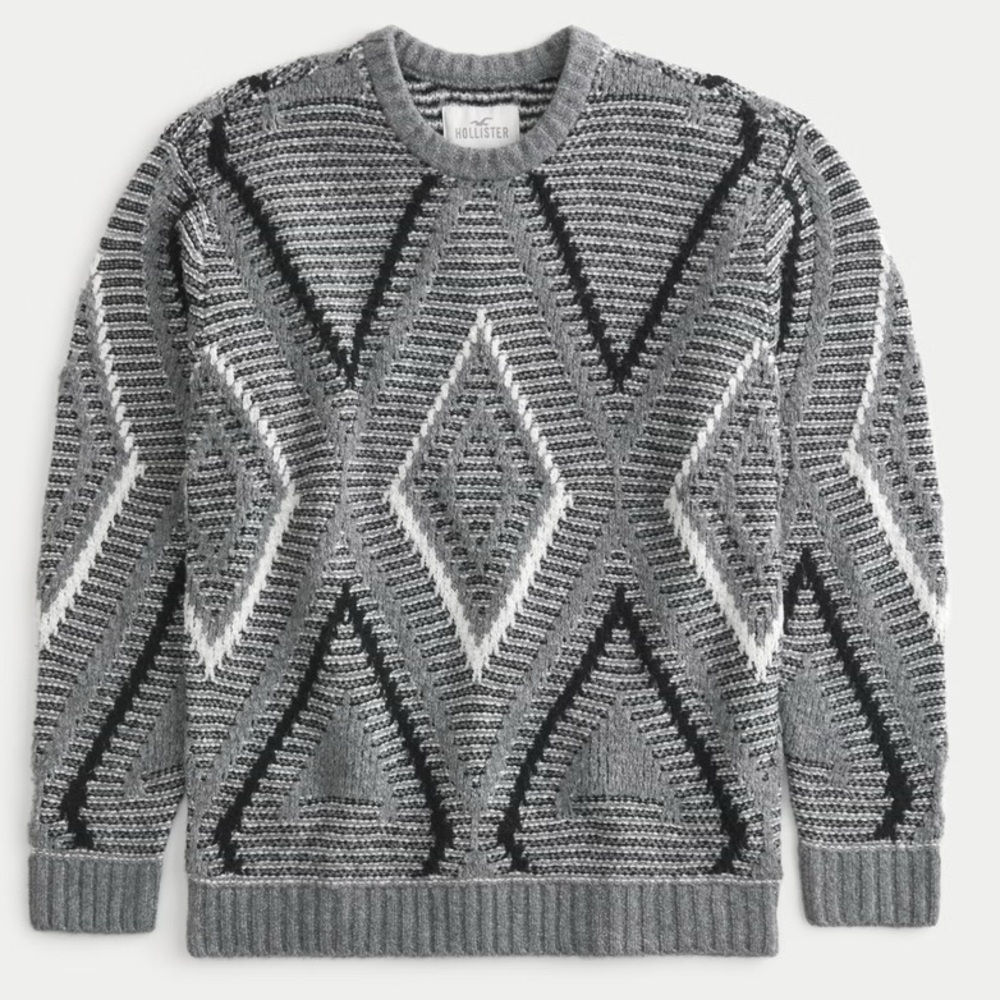 Hollister Relaxed Textured Stitch Crew Sweater